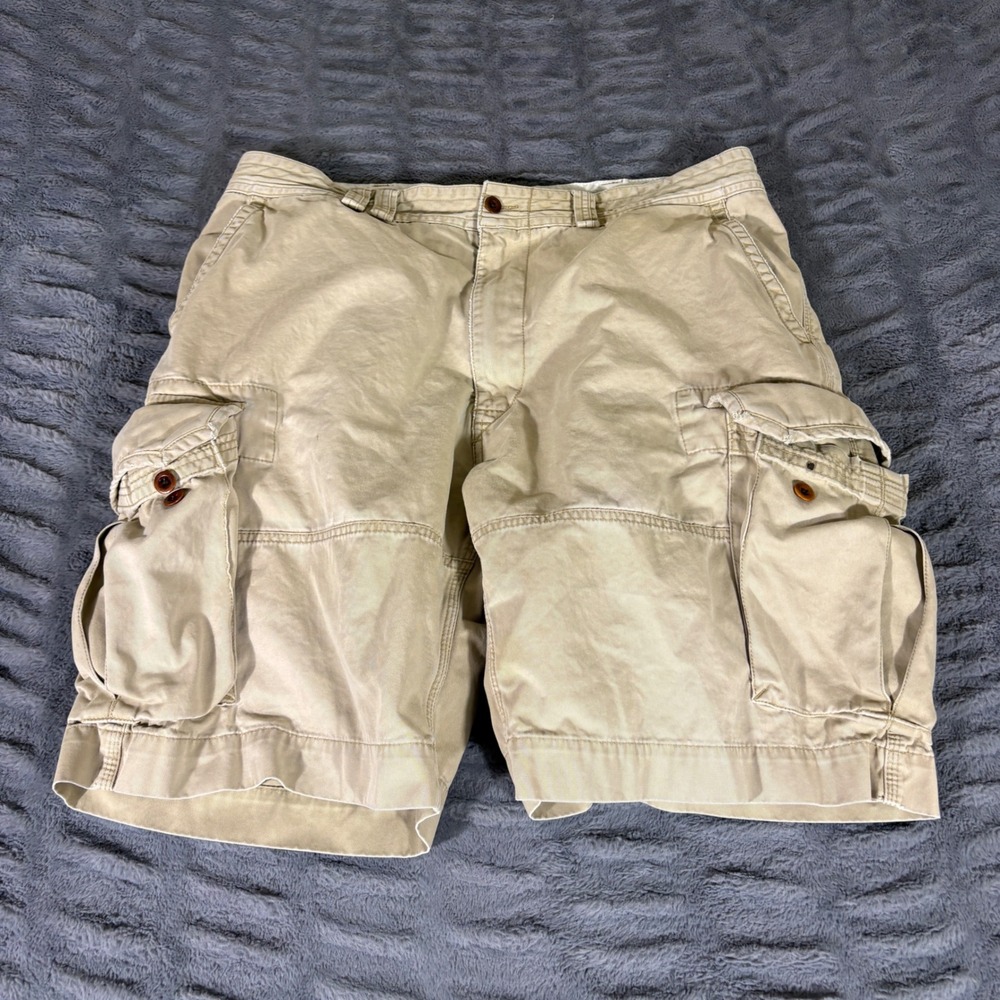 Polo Ralph Lauren Mens 40T Khaki Tan Cotton Twill Cargo Shorts AT191